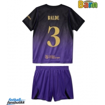 Barcelona Alejandro Balde #3 Bortedraktsett Barn 2026-27 Kortermet (+ Korte bukser)